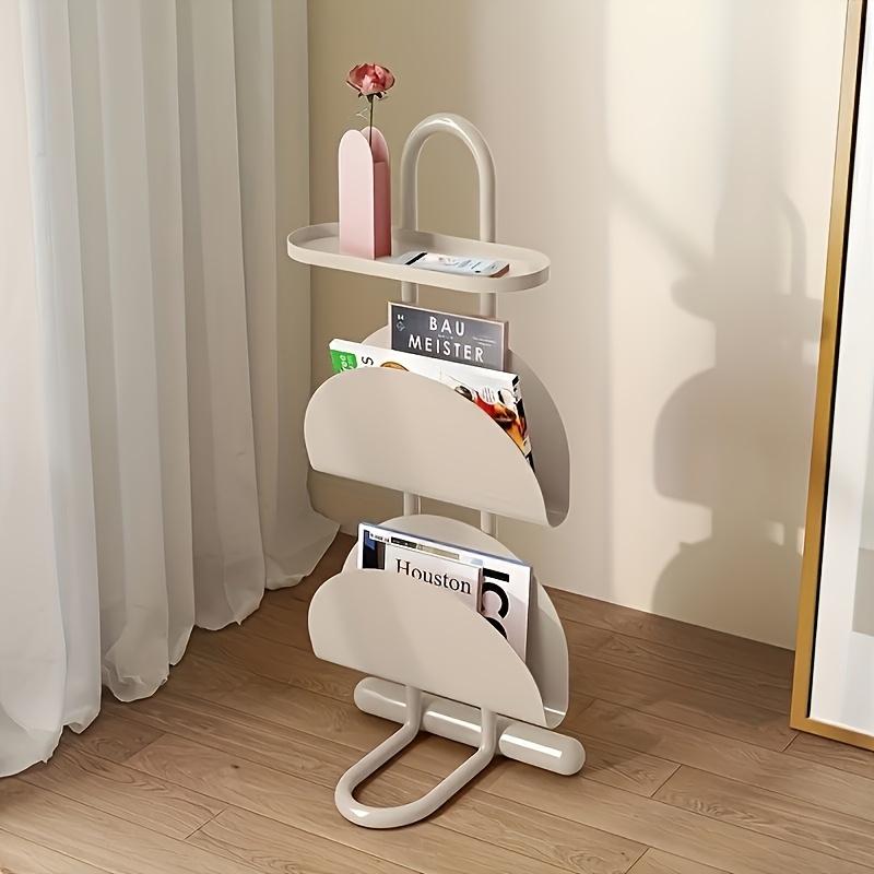 A Creative Side Table for The Living Room Balcony, Serving As a Coffee Table, Magazine Shelf, And Bedside Storage Rack