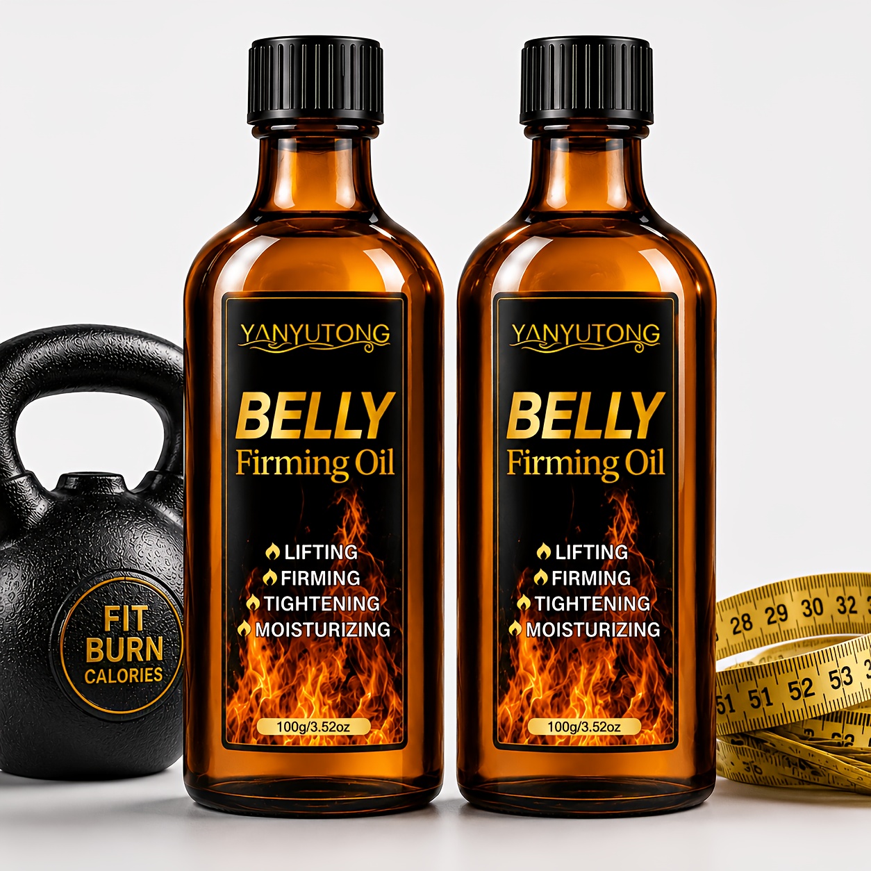 TEMU 2 Bottles Of Body Firming Oil, To Become A Better Version Of Yourself. Suitable For Abdomen, Hands, Waist, Legs, Etc