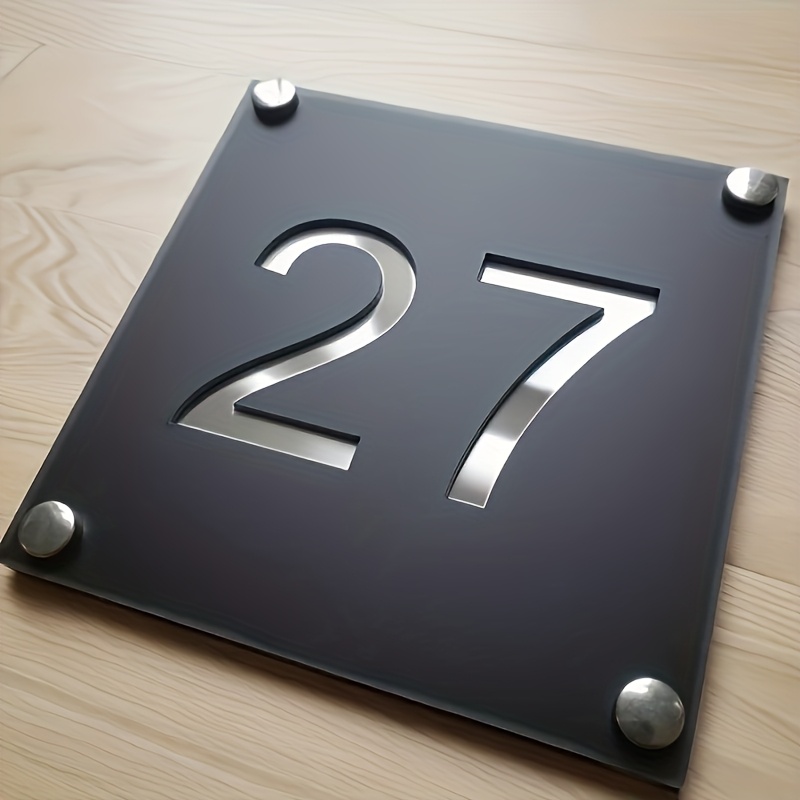 TEMU [2D Piatto] Targa Indirizzo Personalizzabile - Chiodi, Plastica Resistente con Color Rame, Adatta per Casa, Ufficio, Cassetta Postale - Numero