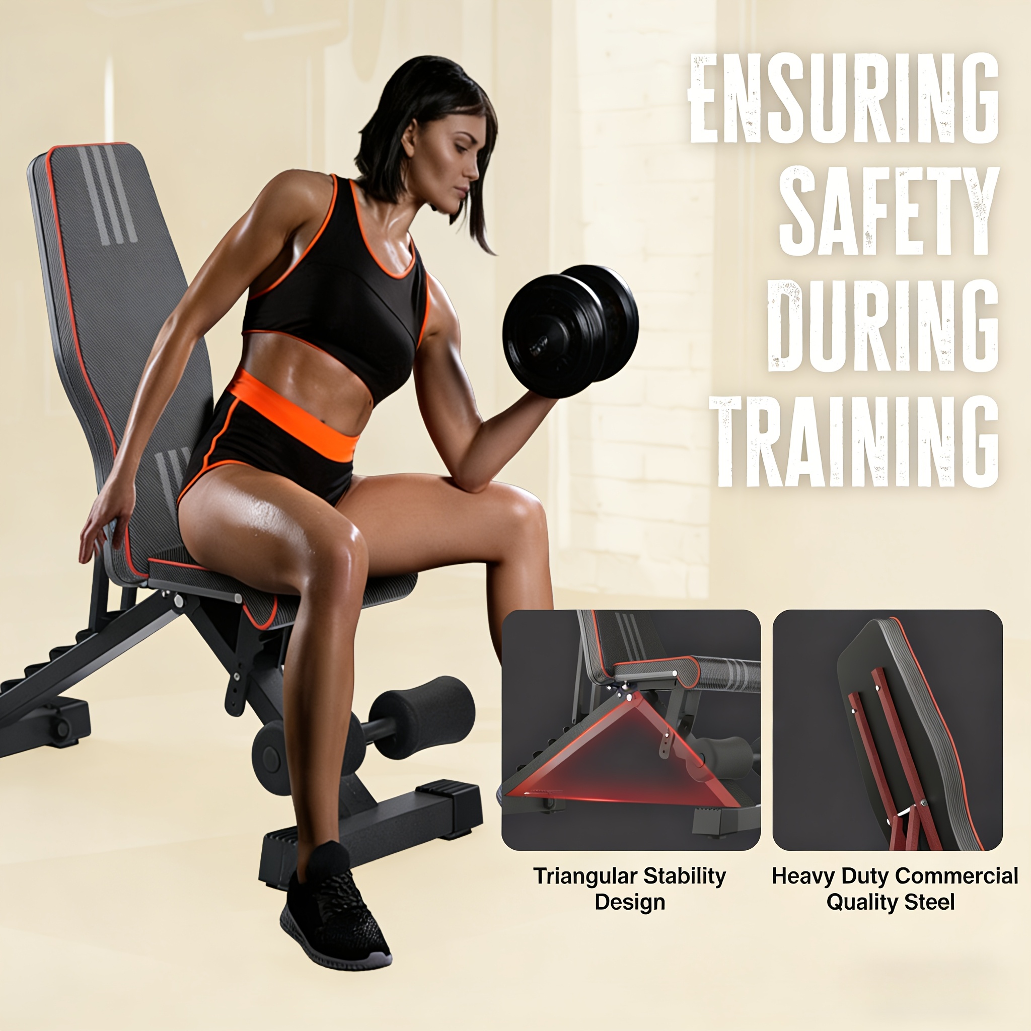 Adjustable Weight Bench for Full Body Strength Training