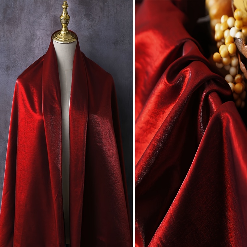 

Luxurious Burgundy Shimmer Fabric - 1pc, Wedding Gowns, Evening Dresses, Curtains & Stage Backdrops