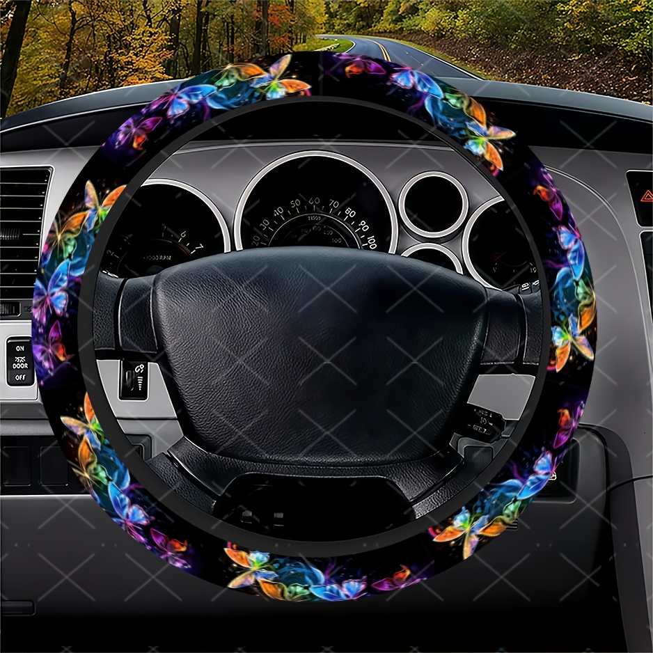 TEMU Steering Wheel Protector, Sturdy And Fashionable Design, Fits All Cars, Suvs, And Trucks, Interior Car Additions For Women And Men, No Needed,