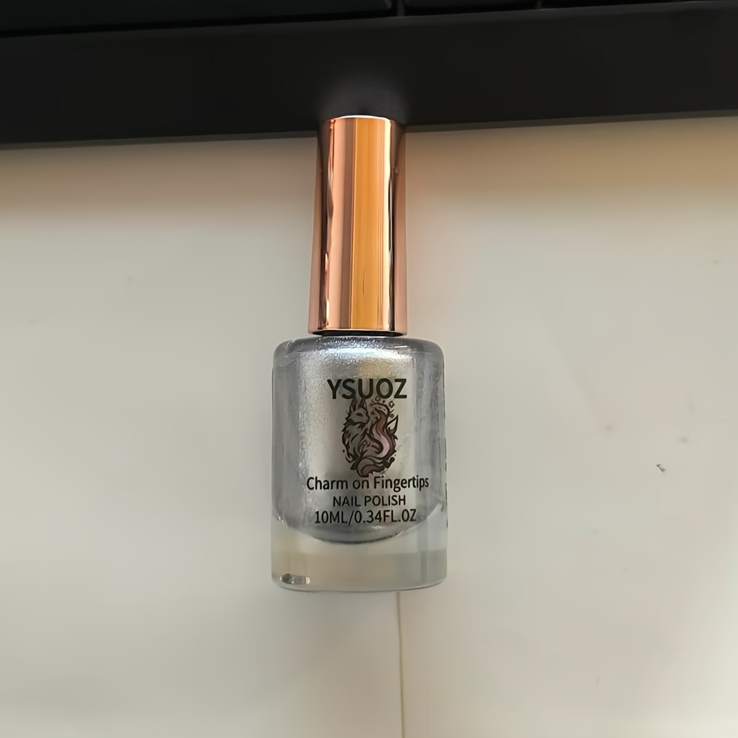 Image of Worfit Mirror Silvery Metallic Nail Polish, 10ml High Reflective Nail Polish, Quick Dry Long Lasting Shiny Nail Art Polish, Suitable For Daily Dating Wedding Party Nail Decoration