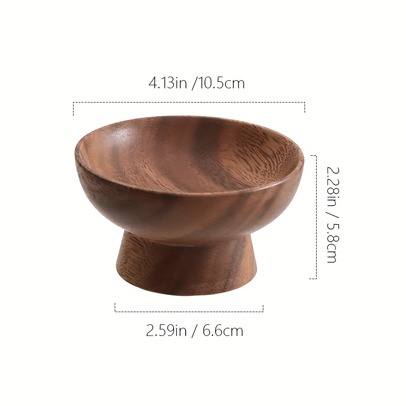 TEMU 1pc Walnut Jewelry Tray, Ring Tray, Wooden Small Accessory Tray, Key Bowl, Decorative Tray. Multifunctional Desktop Storage Tray. Suitable For ,