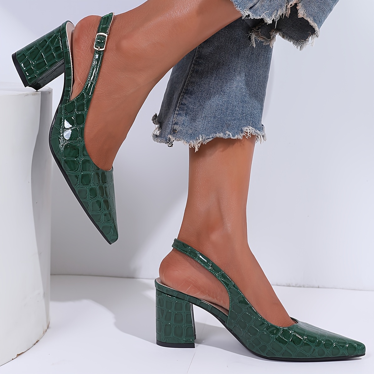 slim fit dress slacks Midi Emerald Green Dress with Sweetheart Neckline main image 1