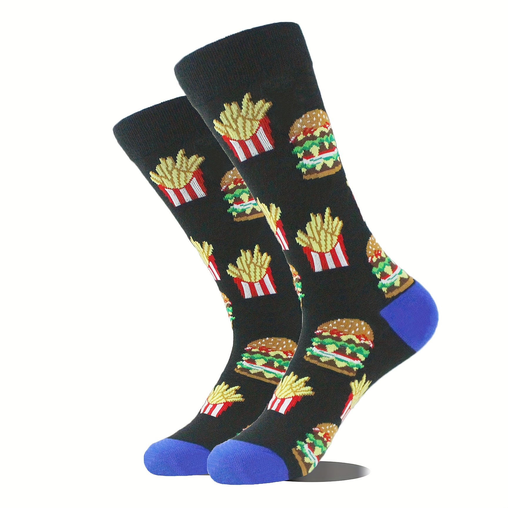 Image of [1 Pair] Fashionable Hamburger Fries Partner Individual Trendy Men's Mid-calf Socks