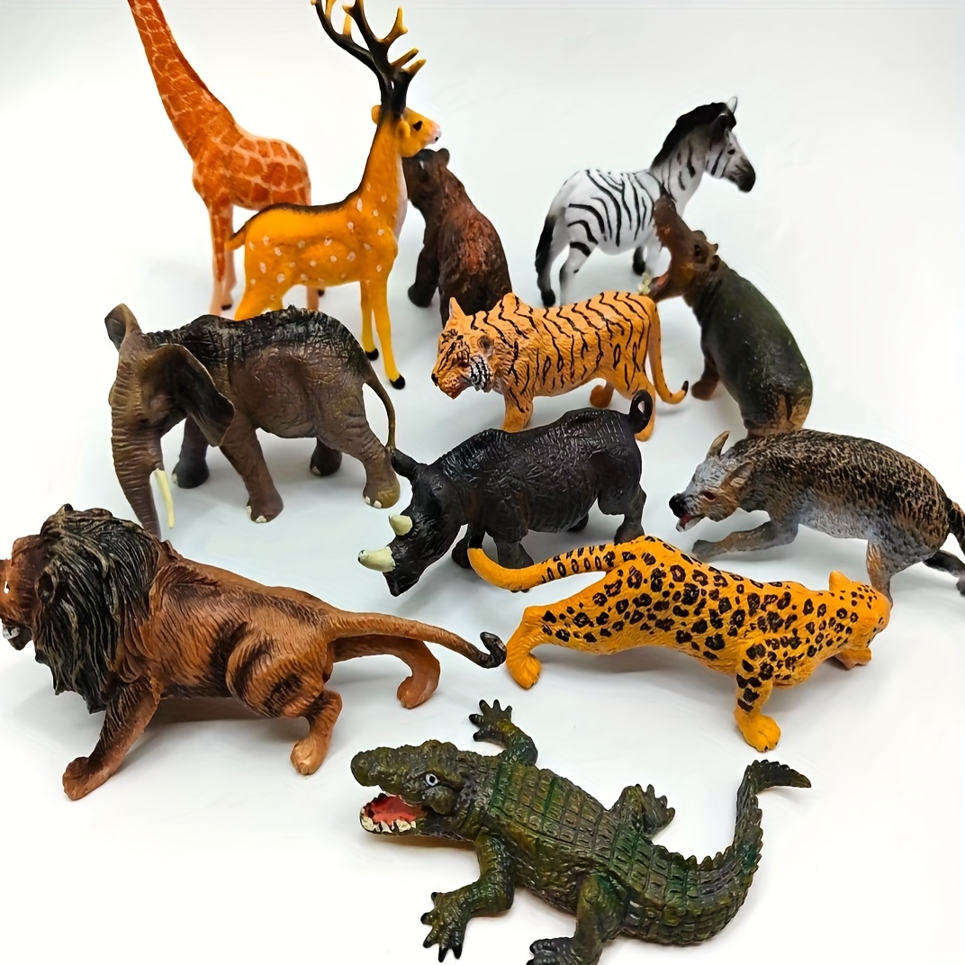 Figuritas De Cebra De Plástico Para Decoración - Set De 2 Tamaños, Juguete Educativo Y Adorno Para Habitación Infantil, Escritorio O Estantería