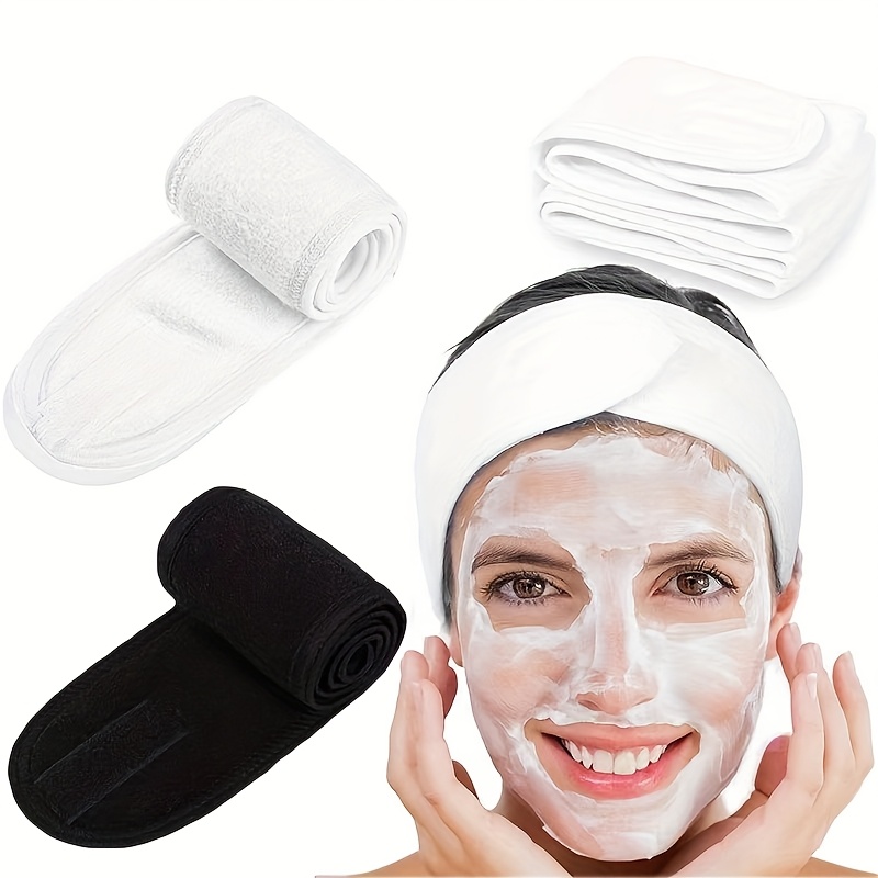 Image of [2pcs] Sports Yoga Headband Face Washing Makeup Double Layer Headband Beauty Hairband