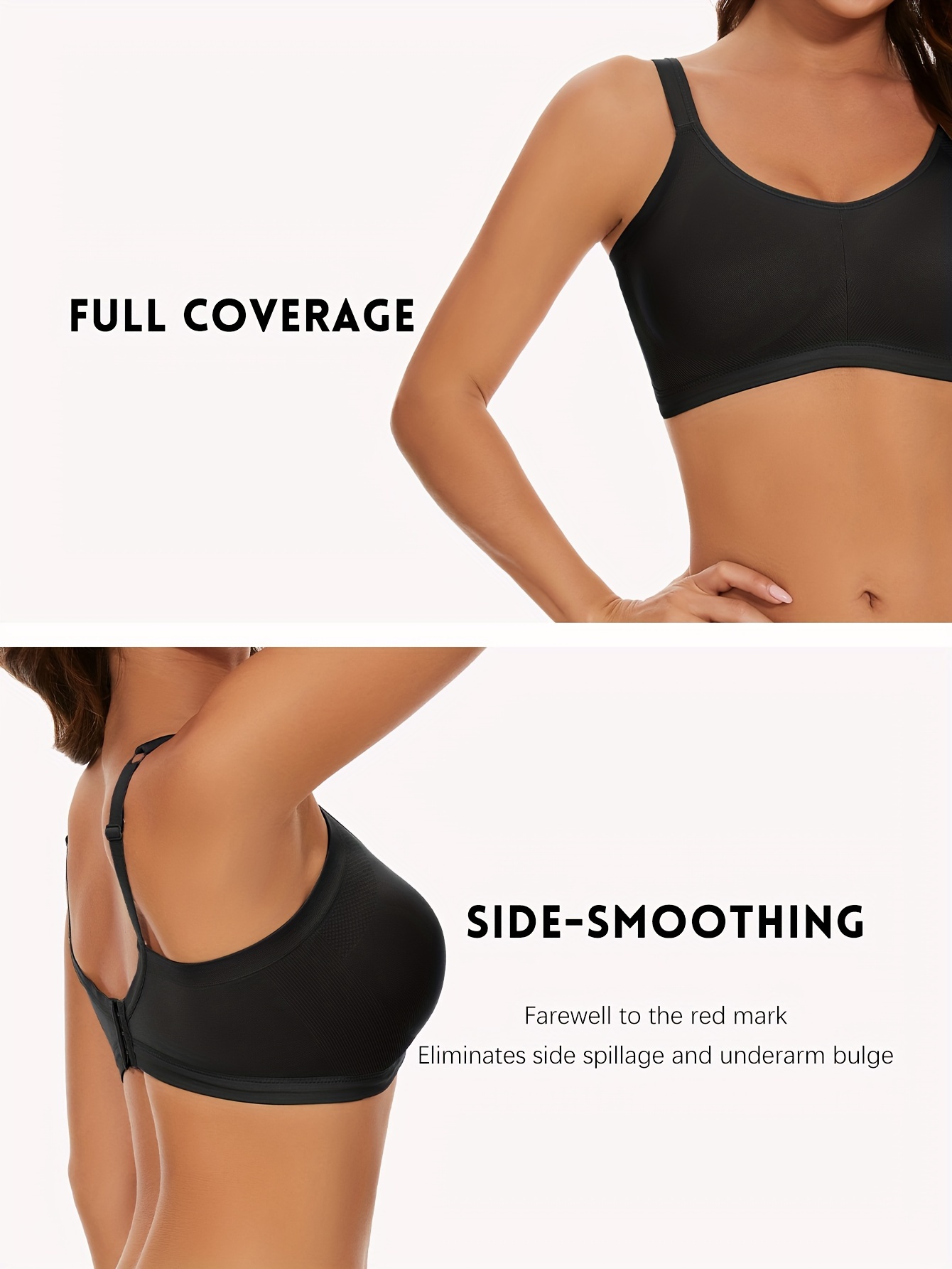 Full Coverage Wireless Side Smoothing Bra