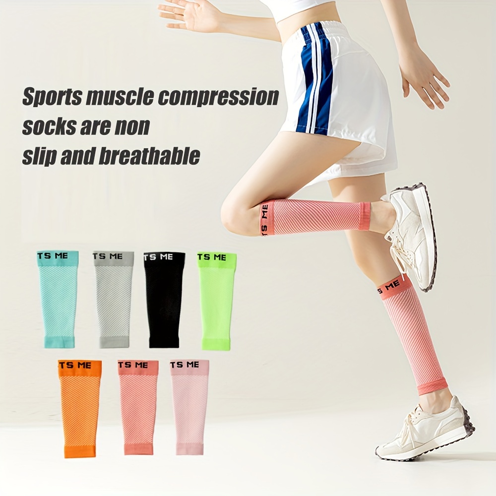 Compression Leg Sleeve, Elastic Thigh Support Socks Protective Leg Shaper  for Varicose Veins Running Cycling Fitness
