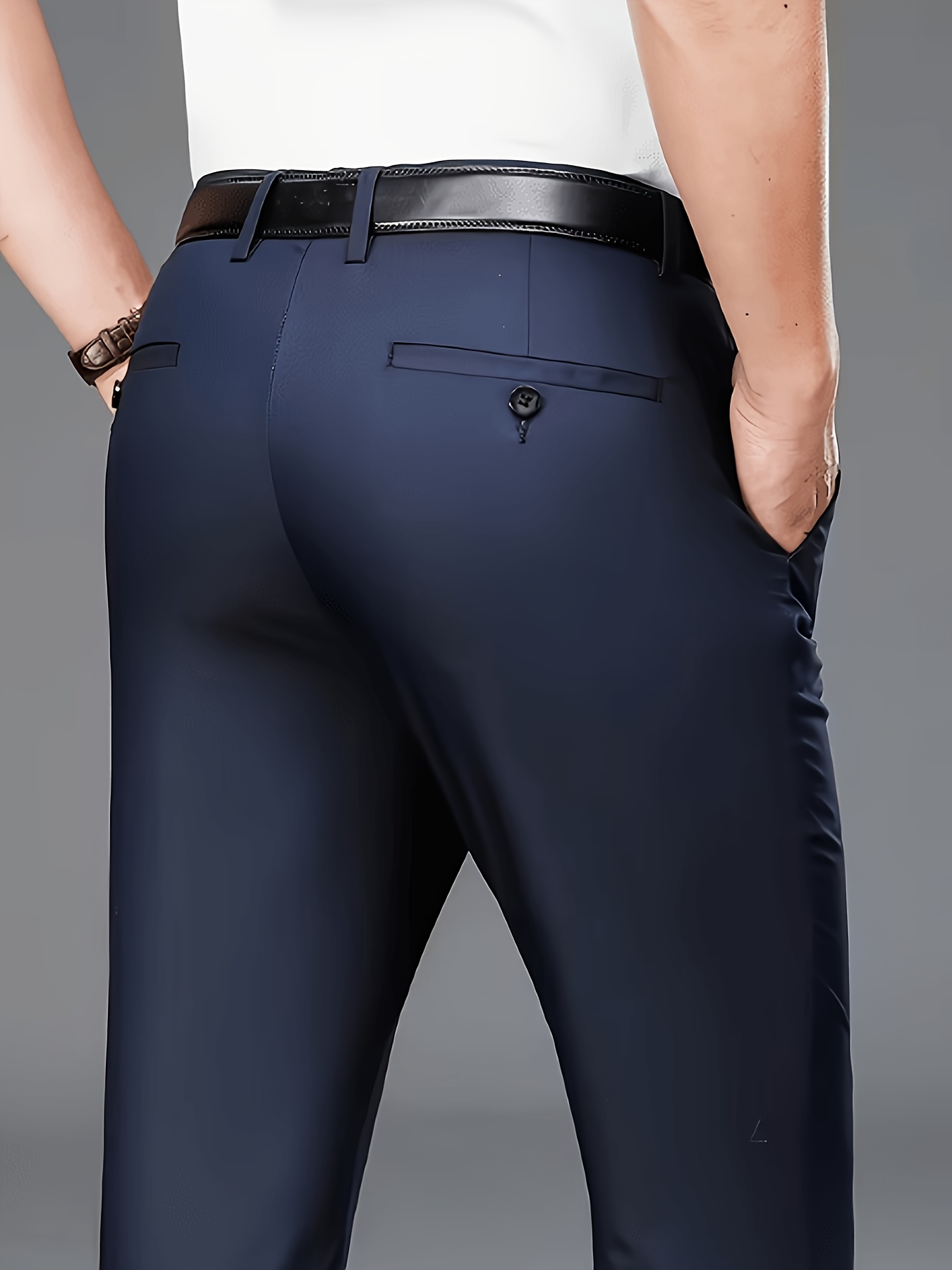 Suit Trousers | Stretch Slim Fit | Wrinkle-Resistant Dress Pants | Versatile for All Seasons And Occasions, Smooth Texture