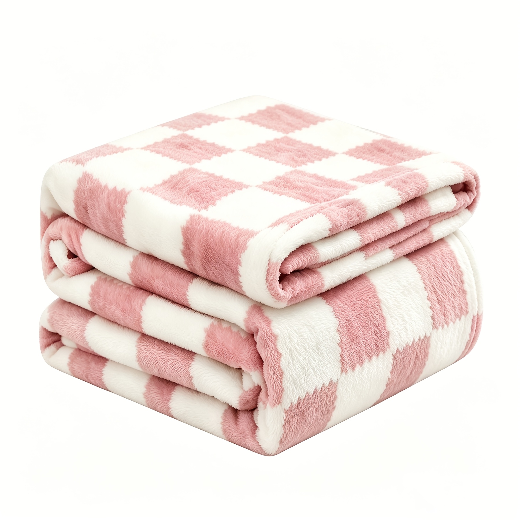 TEMU Rosekind 1pc Couverture Douce et Moelleuse à Carreaux en Laine Polaire pour Lit, Décoration Intérieure de Luxe, Moelleuse Inspirée de Notre -
