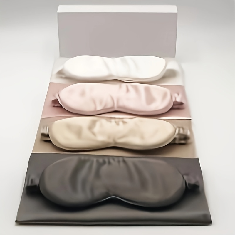 2pcs of random color luxury   sleep eye mask double sided shading breathable eye mask soft pink gray beige green trim suitable for travel nap and     for   for women and men
