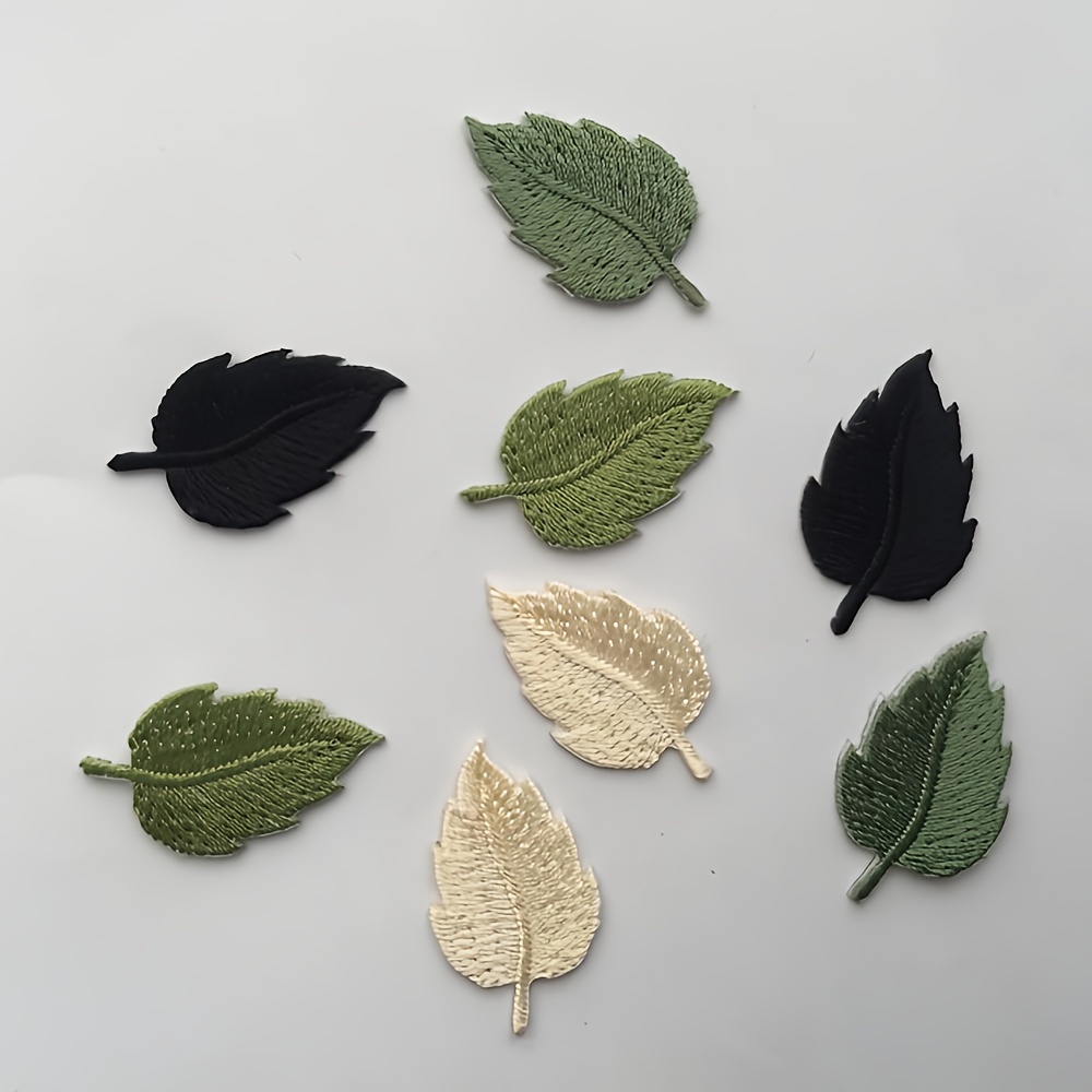 

2/4pcs, Miniature Leaf Embroidered Patches, Iron-on & Sew-on Applique Badges, Multicolor Fine Embroidery Patches For Diy Clothing, Accessories Decoration