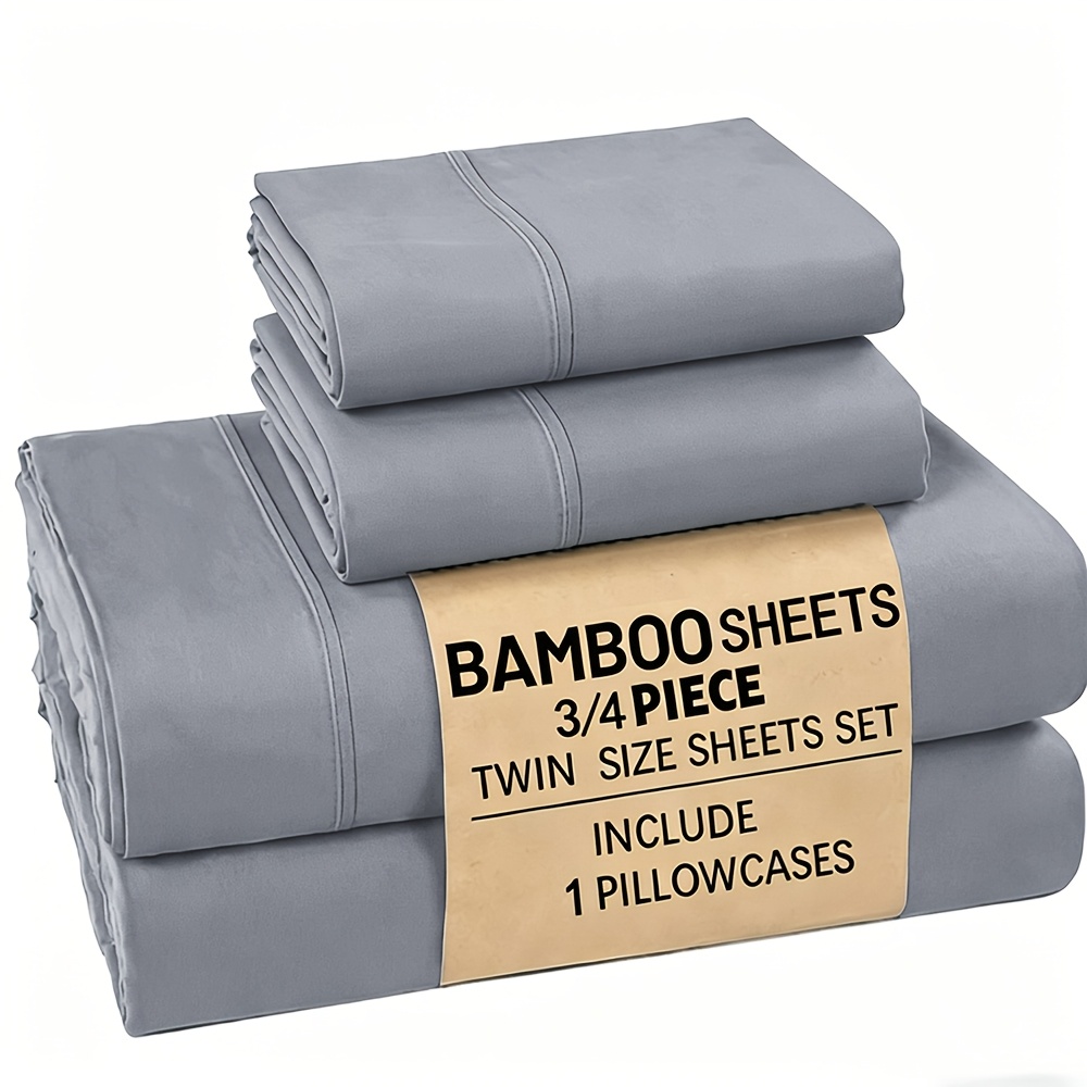 photo de l'article [sommeil  ] ensemble de draps en bambou 3/4 pièces, ensemble de draps de luxe   et respirant pour les personnes   chaud, draps de lit dexpérience hôtelière 5  , poche  e jusquà 16,   respirante pour draps de chambre, draps de lit queen  