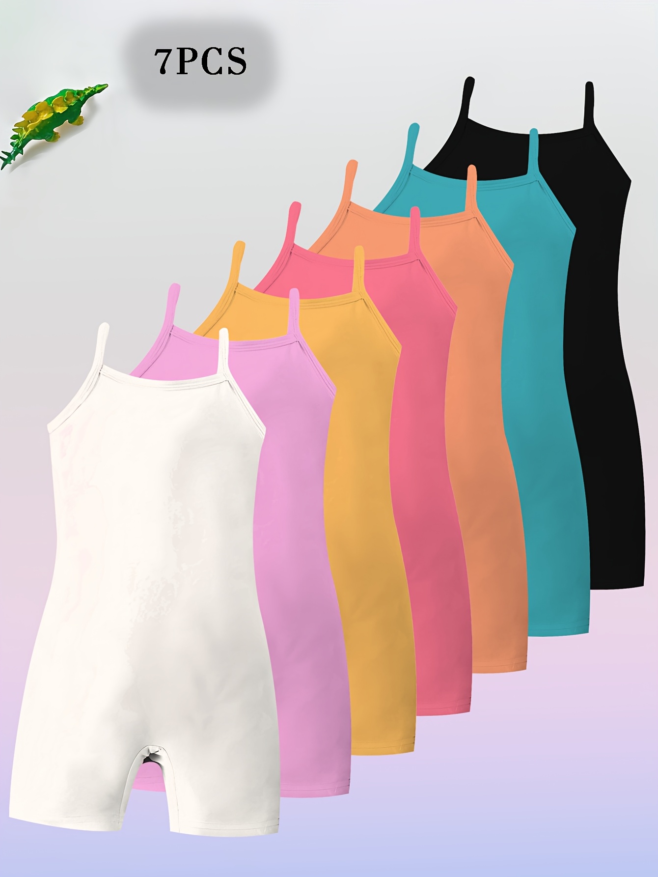 vibrant summer girls' camisole jumpsuits casual sporty solid