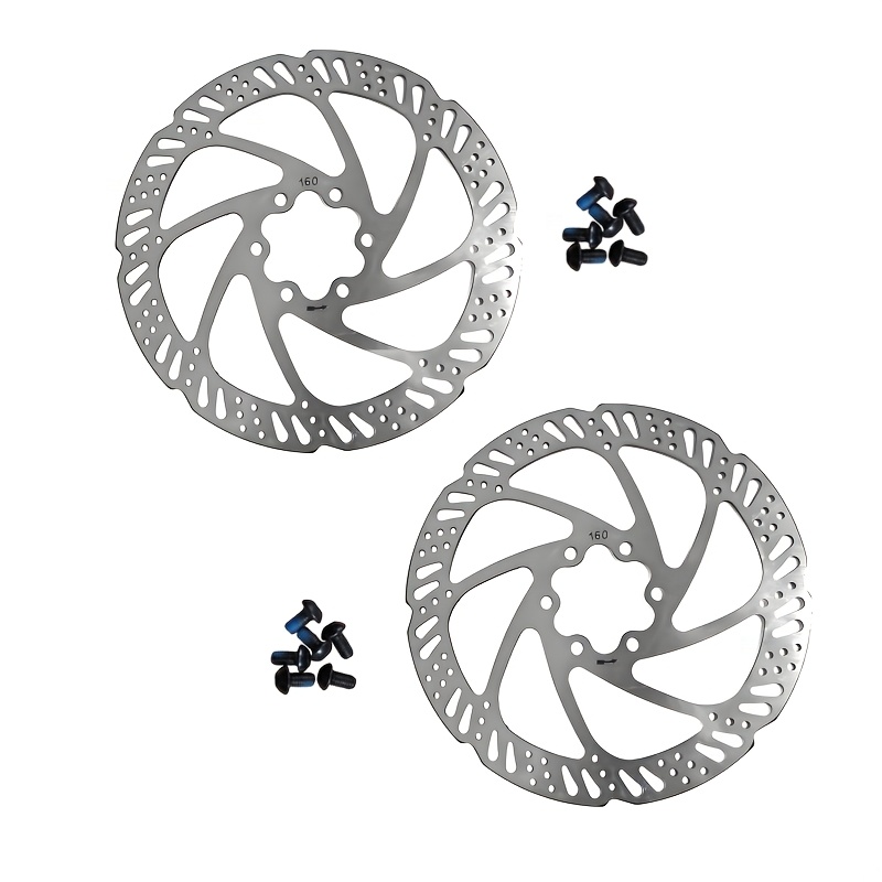 TEMU 2 Sets, Fietsrem schijven, 160mm roestvrijstalen mountainbike remmen, racefiets en mountainbike remmen, fiets accessoires voor kleine wielen BMX