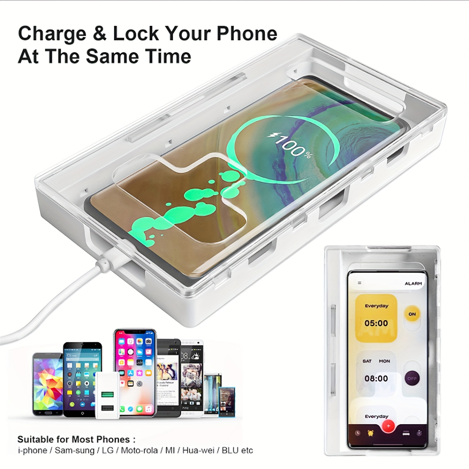 2.8L Lockable Container Vaydeer Metal ,Time Lock Box With Child Lock ...