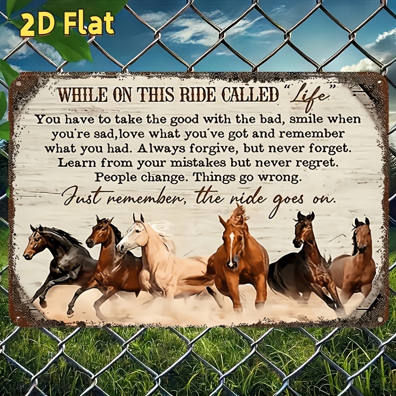 TEMU ["1pc Décoration Murale Cheval Vintage] 1pc Cheval en Bois Thème Cheval à Suspendre avec - 5X7.87 Pouces, Bords Vieillis, Art Équestre - pour
