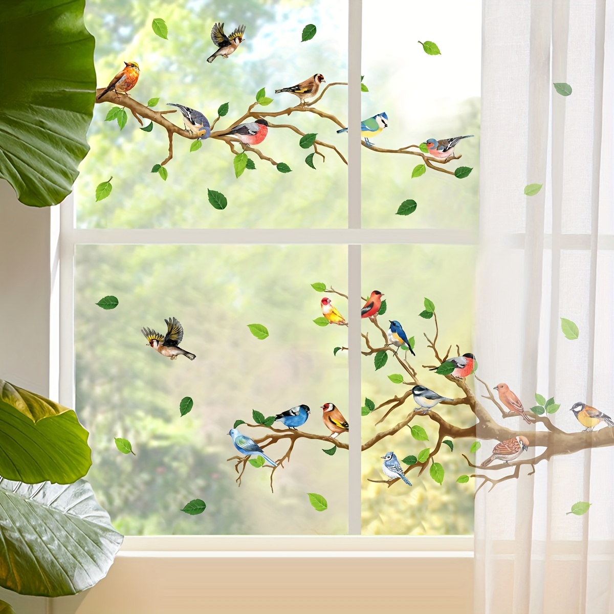 

Reusable 5mil Glass Window Decal With Vibrant Design - Dual-sided, , Ideal For Bedroom & Study Room Decor, Bedroom Decor