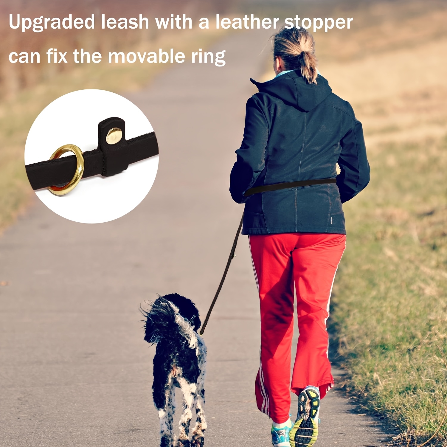 Multi-Function Dog Leash, 8-Foot Hands-Free Double-Ended Design