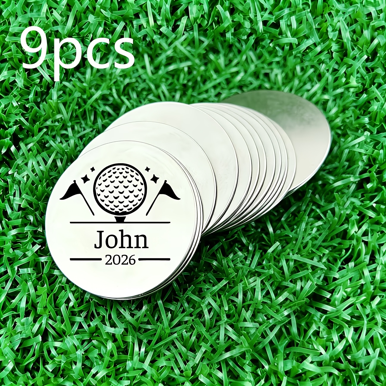 4/9/17 Personalizirani kovinski gravirani označevalci žogic za golf - Ime/Številka/Sporočilo po , enostavno ločljivo na igrišču, idealno d