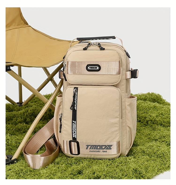unisex chest backpack large capacity convertible crossbody handheld waist pack with multiple compartments padded shoulder straps waist clip for outdoor hiking gym travel durable casual outdoor bag 18 colors backpack for travel hiking essentials stylish outdoor gear secure zipper closure details 17