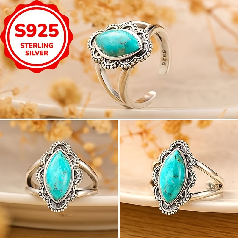 Delicate Marquise Shaped Beaded Petal Edge Ring, Adjustable