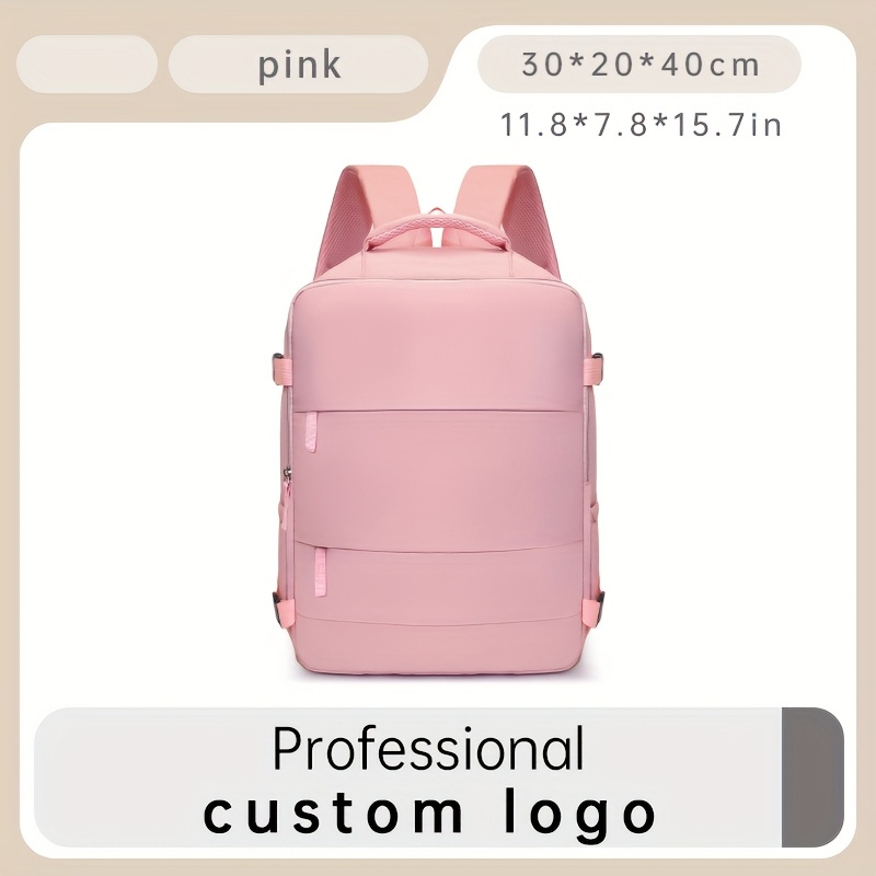 TEMU Mochila Personalizada - Bolsa de Viaje Viz Air 40*30*20cm, Mochila de Viaje Unisex con Múltiples Bolsillos, Compartimento Principal Abrible a
