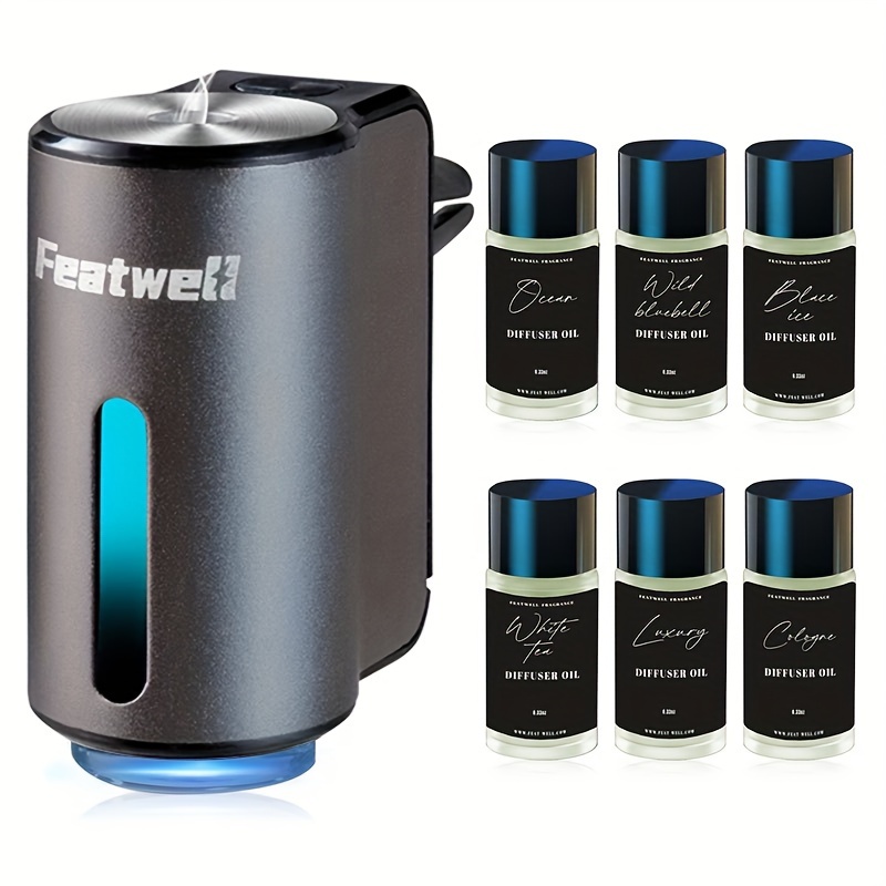 TEMU Smart Car Air Fresheners - 3*10ml Natural French Perfume Lasts , Portable Waterless Car Diffuser Air Freshener Car Aromatherapy Diffuser, Adjust