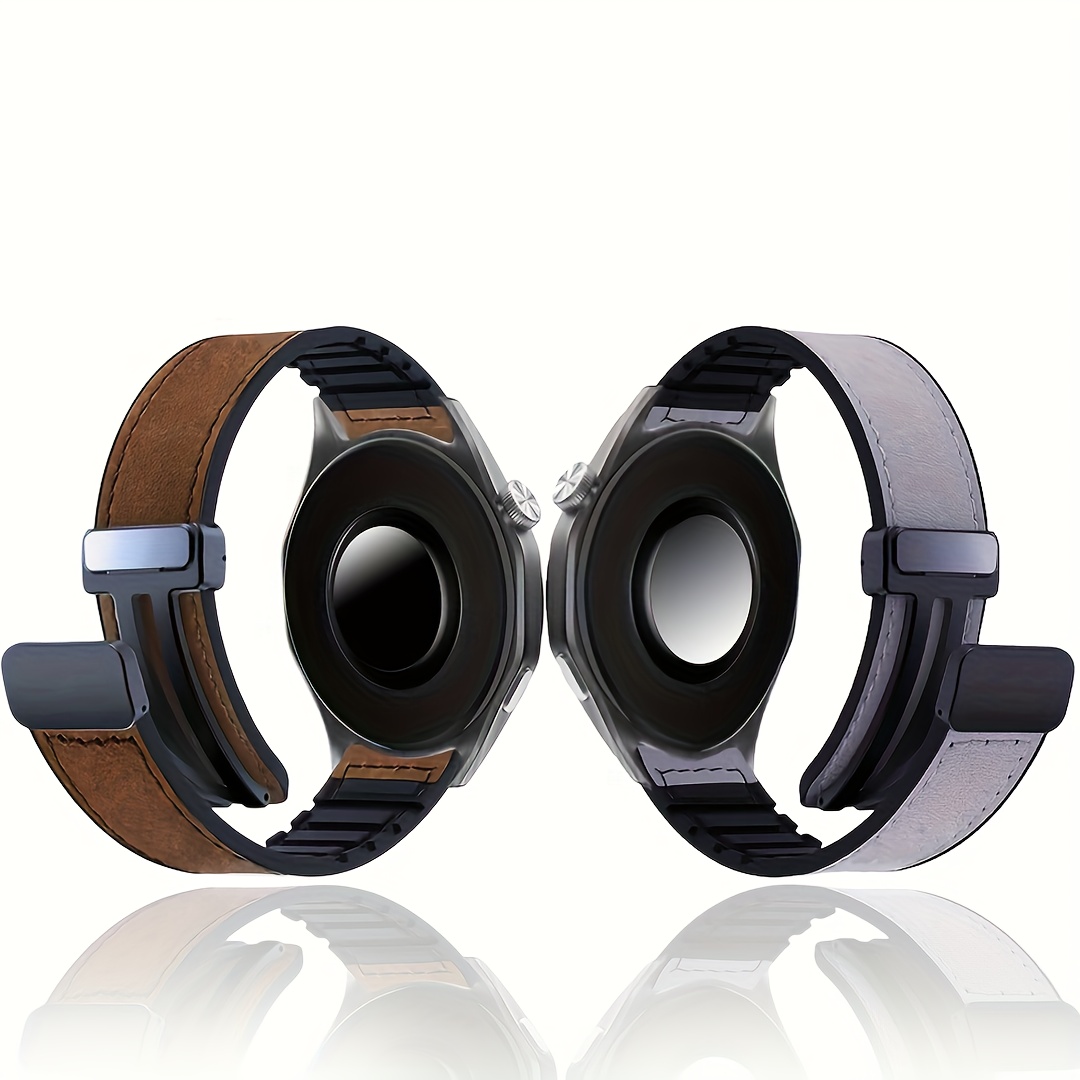 20mm/22mm Premium leather band for Huawei Watch GT4/TG5/GT6/GT4 Pro/GT5 Pro/GT6 Pro/Redmi Watch 5 Active/5 Lite Xiaomi Watch 2 Pro/Samsung Smart Watch 7 6 5 4 3 Galaxy Gear S3/Neutral/Fashion/Leisure/Waterproof/Sports/Super Magnetic Synthetic Leather