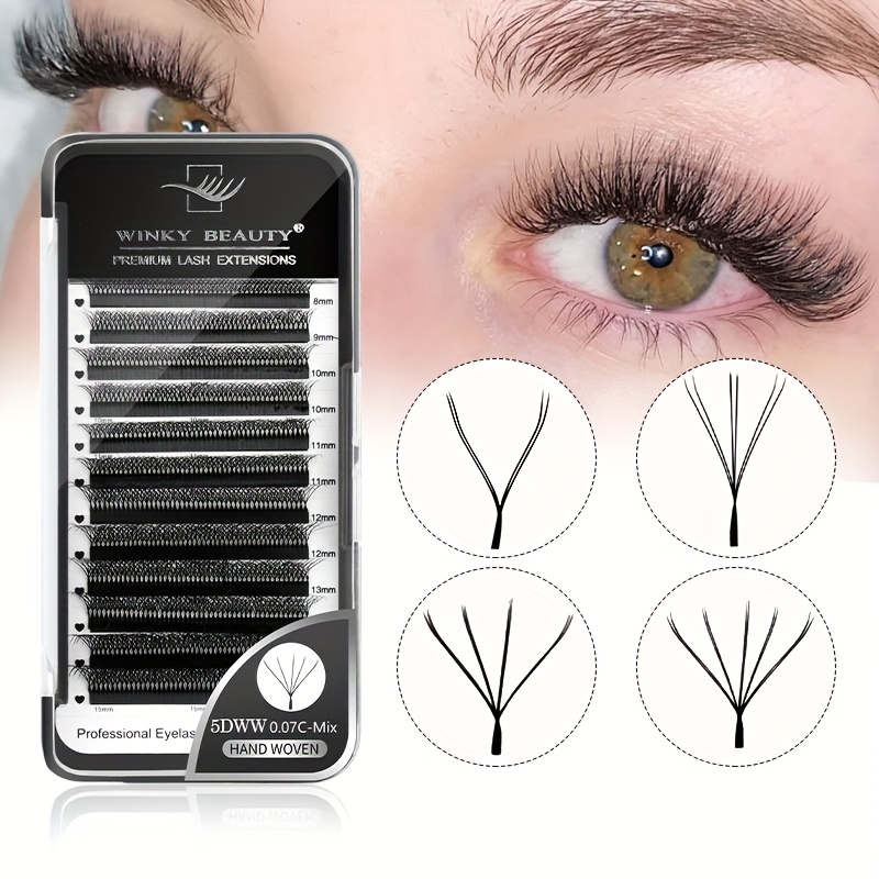 30D Cluster Wimpern Set - 0,07C Curl, 8-16 Mm Länge, 100 Stück, Für Wimpernverlängerung Zu Hause, Weich & Natürlich