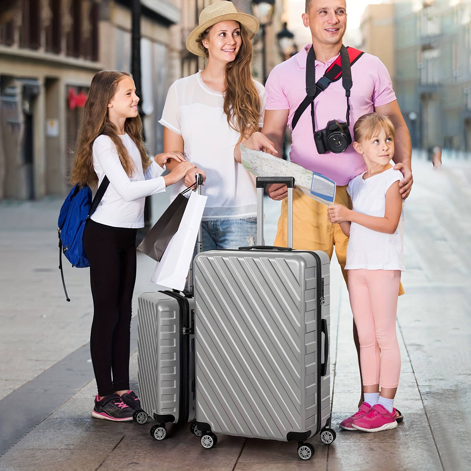 piece luggage set 12 14 20 24 28 inches lightweight travel Temu