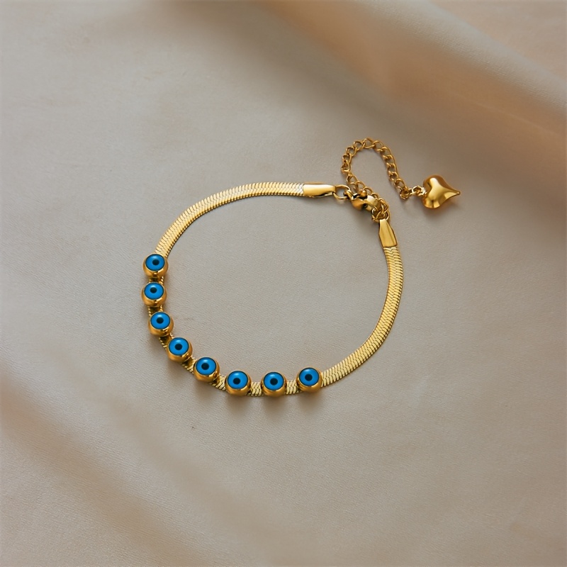 Women's Retro Bohemian Golden Tone Bracelet with Beads