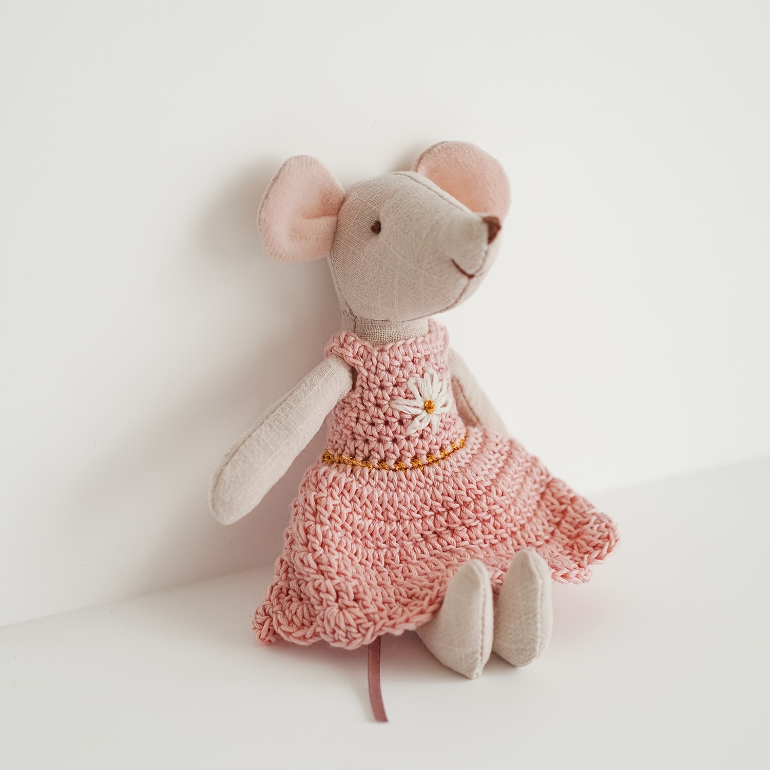 Image of Nordic-style Cute Mini Dolls, Little Mouse Educational Dolls, Enlightenment Knitted Mouse Dolls, Hand Puppets, Pretend , Christmas And Halloween Gifts, Niche Plush Dolls