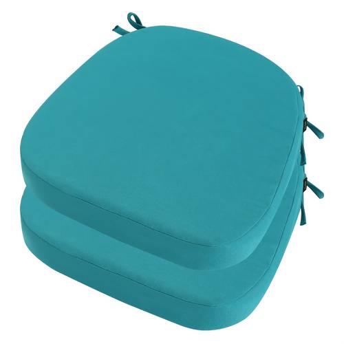 idee home outdoor chair cushions set of 2 17 x 17 x 3 thick outdoor cushion seat cushion waterproof patio furniture cushions with ties dining chair cushions indoor chair pads