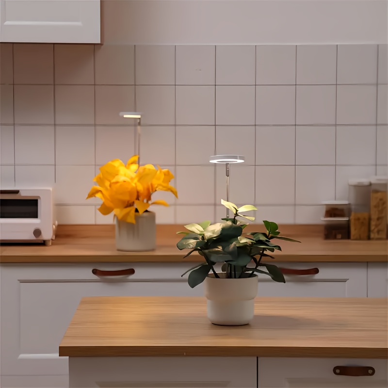 1 stück pflanzenlampe, vollspektrum led-pflegeleuchte für zimmerpflanze mit verstellbarer höhe automatischem  -/ausschalt-timer, 3-stufige dimmfunktion 8