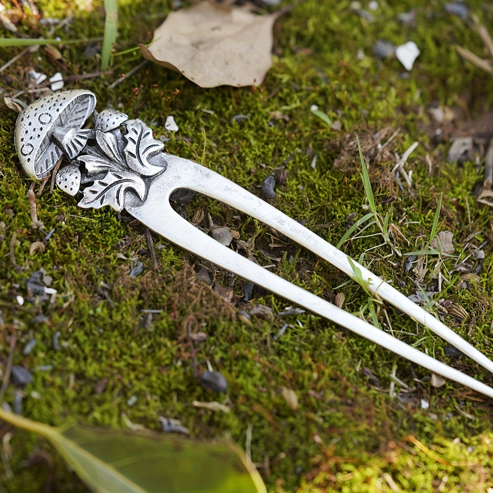 Image of 1pc Retro Creative Mushroom Hairpin Plant Hairpin Hair Additions Jewelry Gift