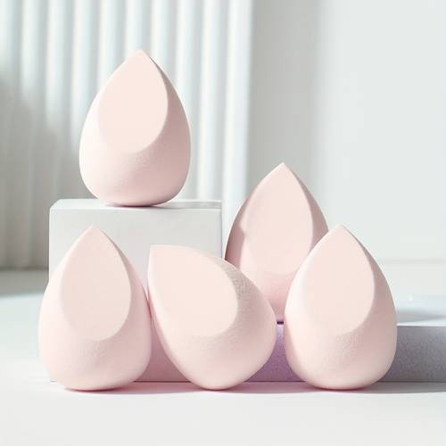6 15pcs teardrop angled makeup sponges high quality foam for contouring highlighting suitable for eyeshadow foundation liquid makeup soft textured makeup sponge precision application tool