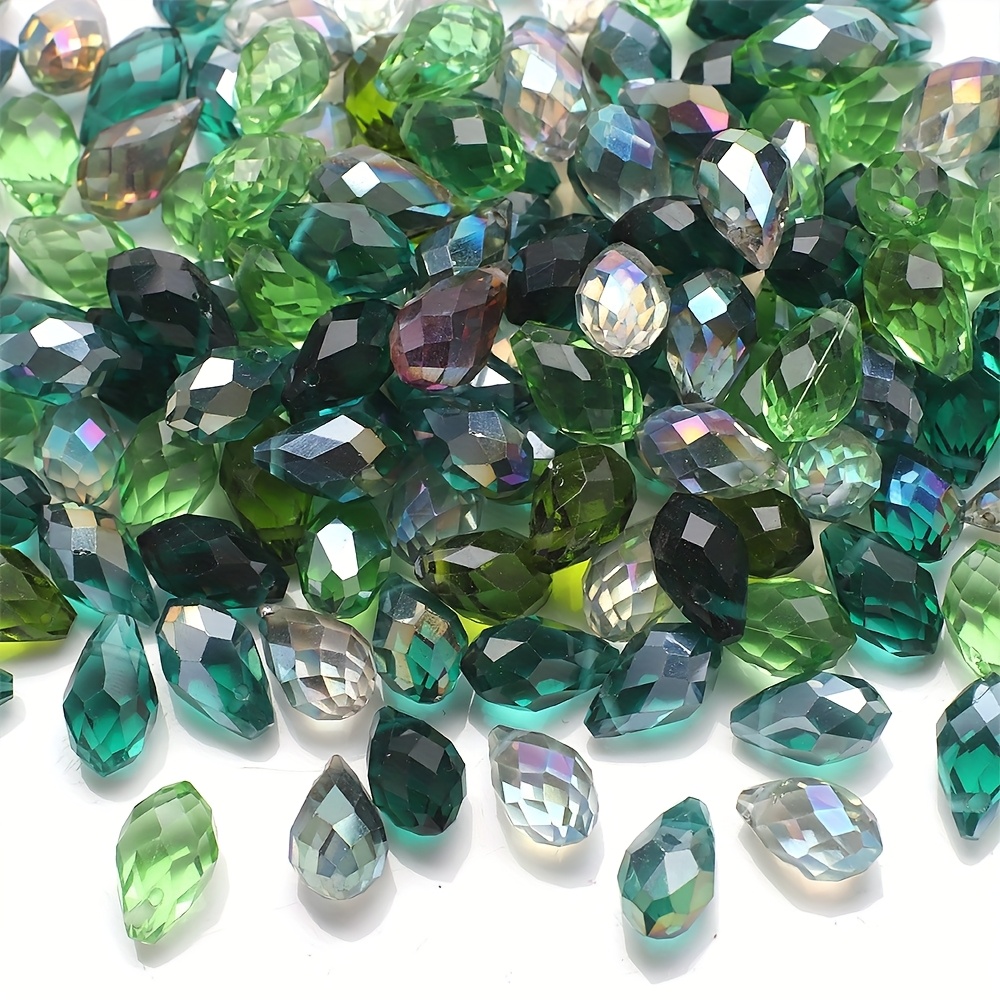 E-shop 28 Stück 8x13mm Horizontale Loch-Tränenperlen - Multicolor Sortiment für DIY Schmuckherstellung, Ohrringe, Armbänder, Halsketten - Bastelbedarf,