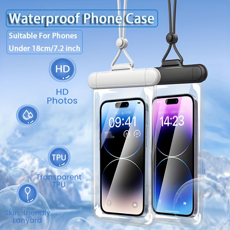 

Transparent Waterproof Phone Case Mobile Phone Waterproof Bag Touchable Screen Outdoor Rafting Swimming Diving Takeaway Halter Mobile Phone Waterproof Cover