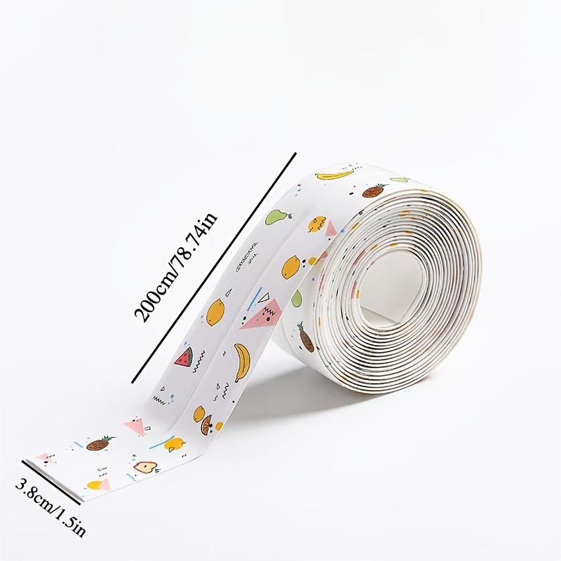 Image of 100cm/200cm Random Color Kitchen Grout Strip, Sink Sticker, Moisture-proof Bathroom Toilet Water Stop Strip, Sealing Tape