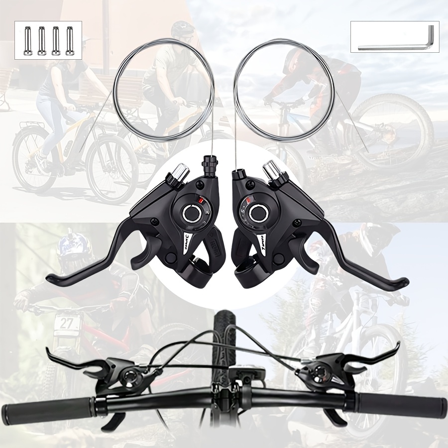 1 pair 3x7   3x8 24 speed aluminum alloy bicycle shifters   5mm hex   end caps   for   bikes