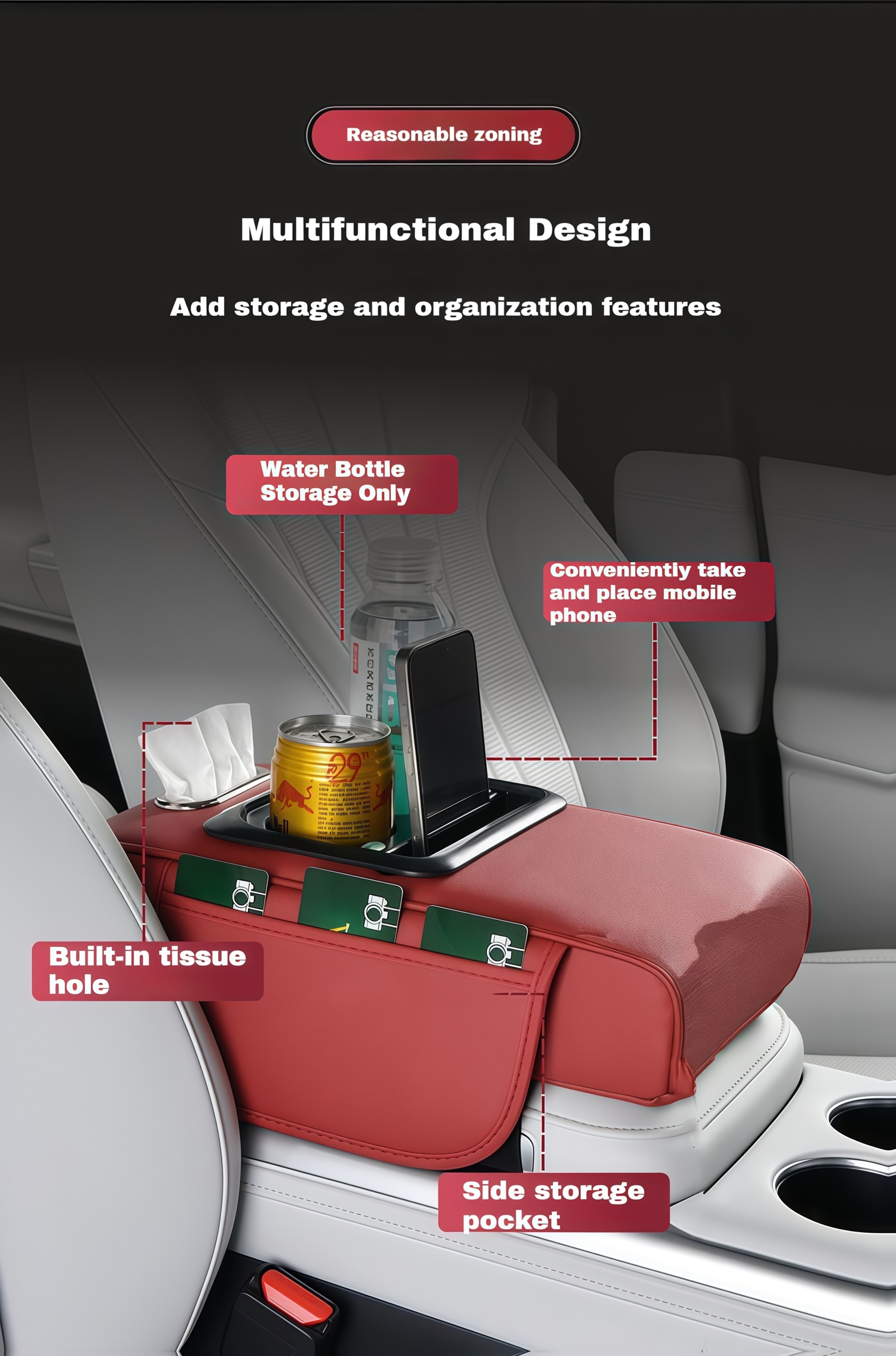 car armrest box multi functional storage organizer Product details 1