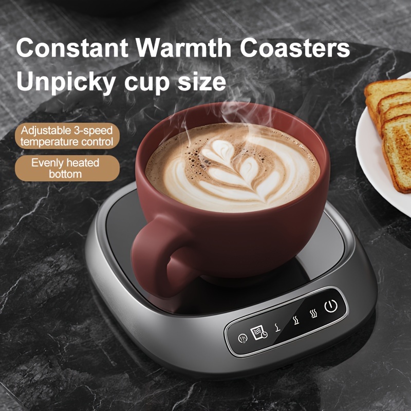 

New Smart Temperature Touch Screen Heating Cup Mat Insulation Warm Cup Mat - Heating Coffee Cup Temperature Adjustment Hot Milk Heating Cup Mat Timed Heating Warm Cup Mat Usb Plug-in