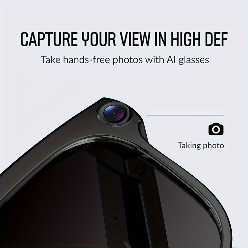 4K AI Smart Glasses with Real-Time Translation & Object Recognition, Open-Ear Audio, Ultra-Light Design, 8Hr Playtime, USB Rechargeable, Passive 3D Technology