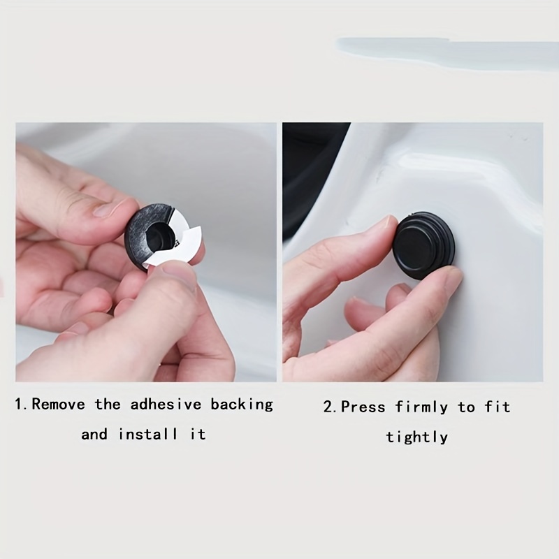 10PCS Silicone Car Door Protector Bumper Guards - Anti-Collision Buffer Pad Stickers, Sound Insulation Shock Absorber Gaskets for Auto Door Protection