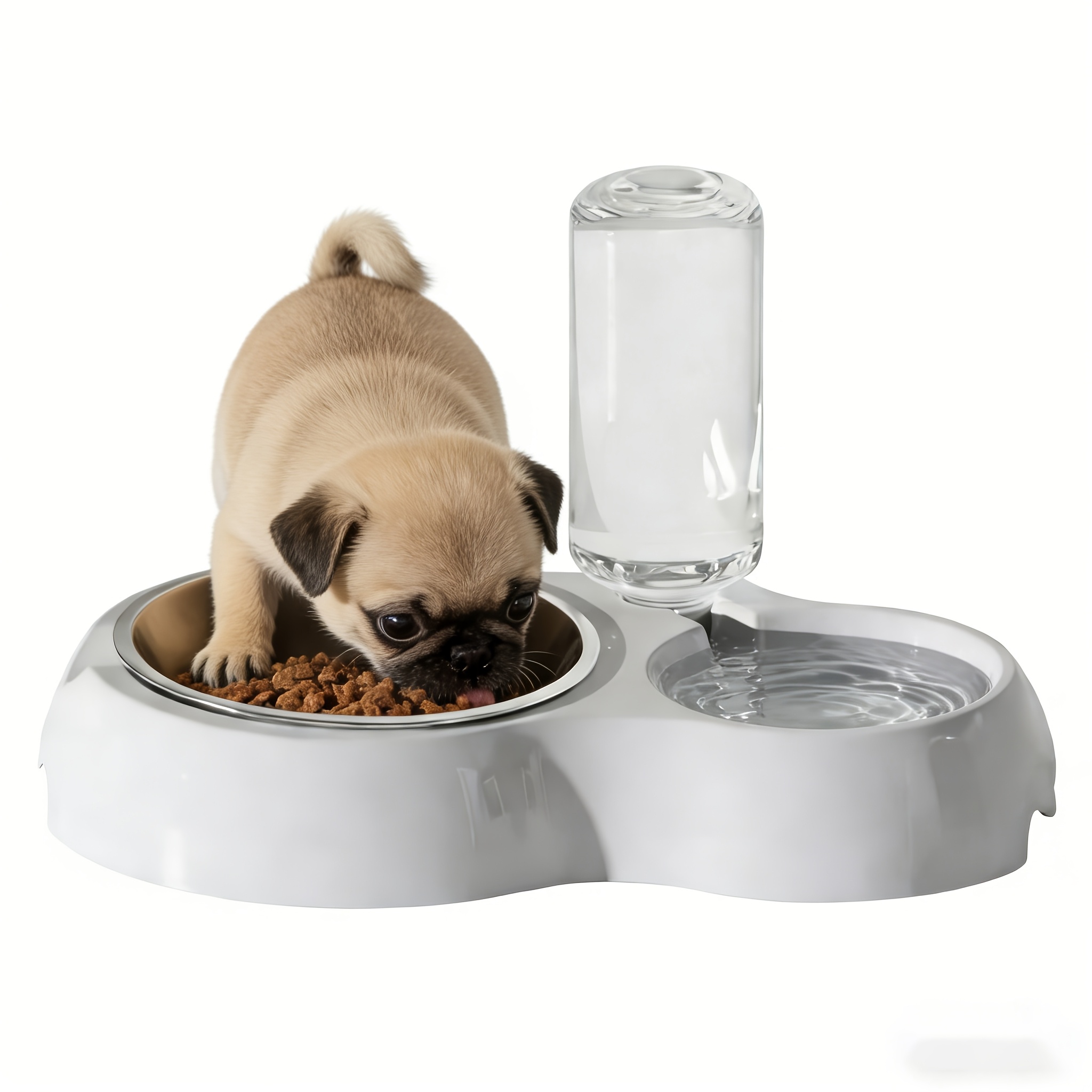 versatile bowl for cats and dogs self   water and   with a non skid   sturdy   material easy to clean compact pet feeding setup for cats and small dogs stylish pet item   for batteries or electricity