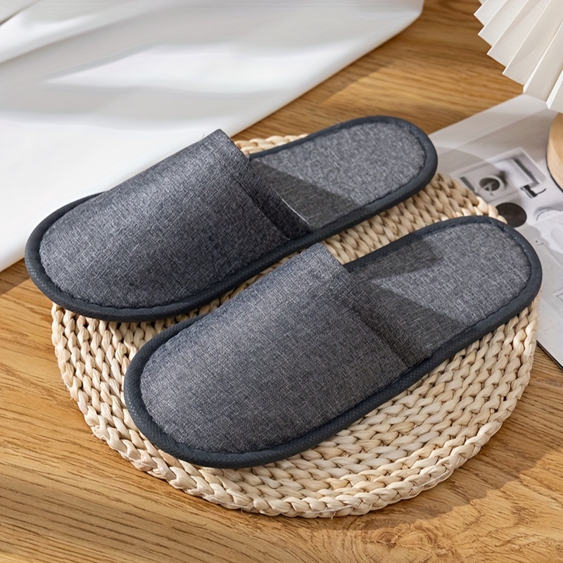 Unisex, Disposable Burlap Slippers For Wrapping And Edging, Suitable For , Parties, Camping, Hotels, And Travel - Non-everyday Home Slippers, Women Shoes