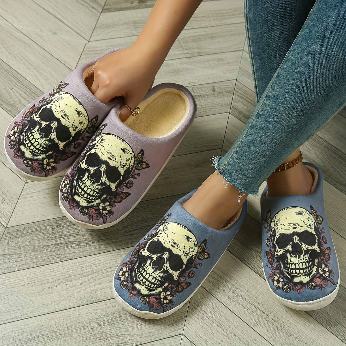 

's -on Slippers Skull , / Slippers - , Cixi- And Tpr - &